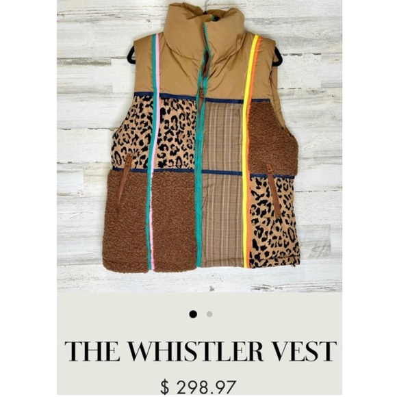 NWOT The Whistler Vest -Multicolored Sherpa - Picture 1 of 12